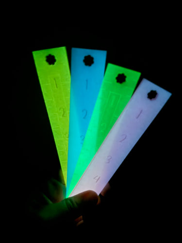 Glow in the dark 6” rulers