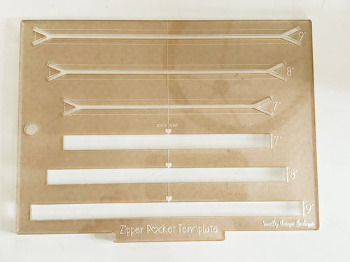 9”/8”/7” zipper pocket or box templates