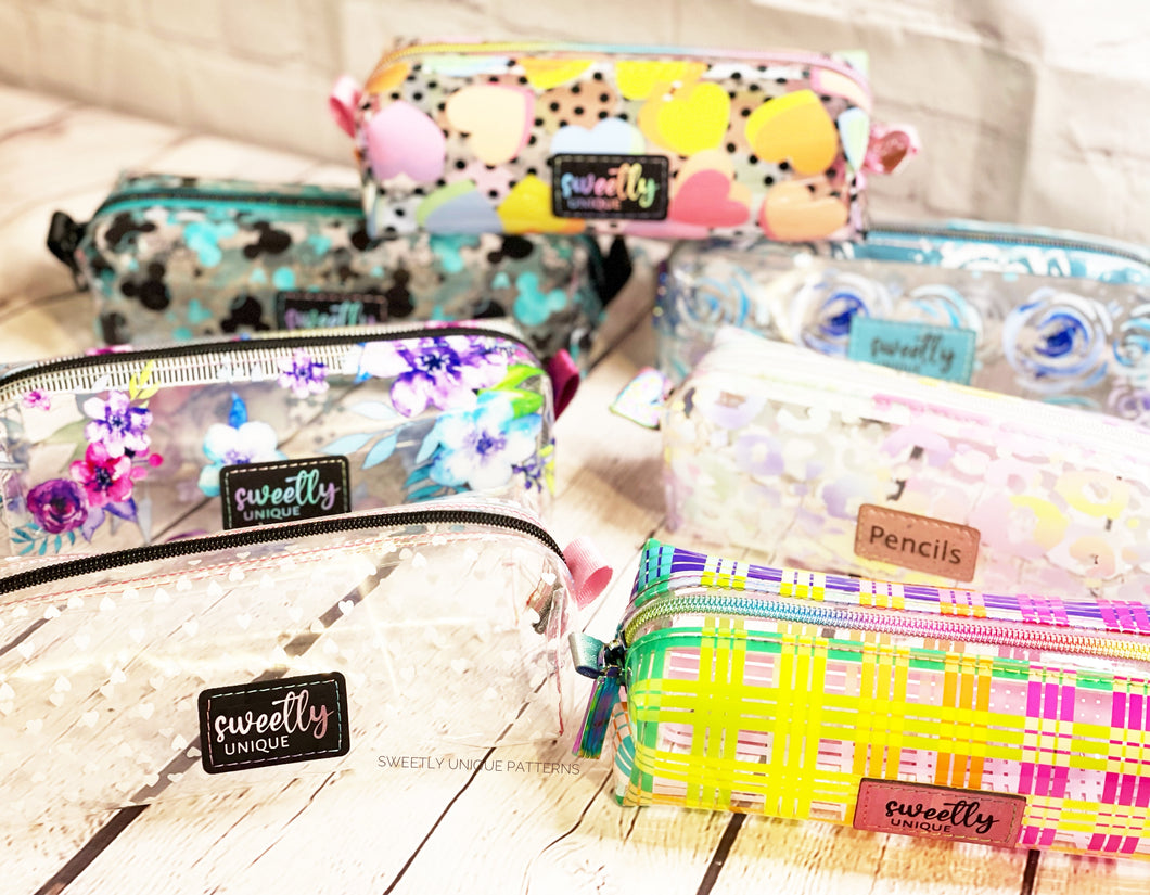 Clearly Sweet Pencil Pouch pattern Acrylic Templates